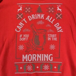 Christmas drinking ugly sweater men's women's  (XL)  holiday Santa Claus